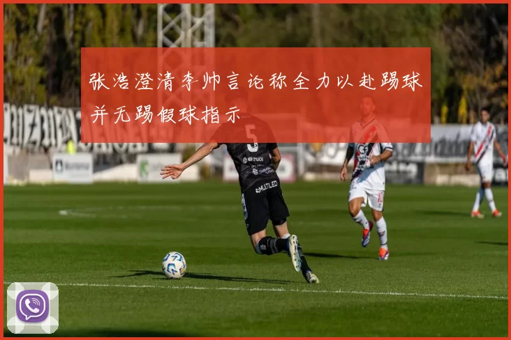 张浩澄清李帅言论称全力以赴踢球并无踢假球指示